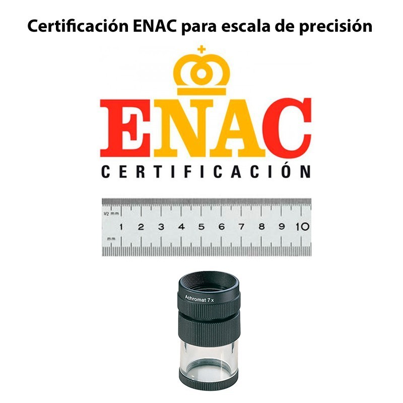 Calibración ENAC para lupa con escala