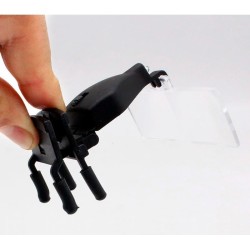 Lupa pinza para gafas con iluminación LED