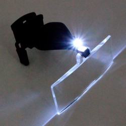 Lupa pinza para gafas con iluminación LED