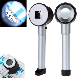 Lupa 10x con escala de medición y iluminación LED