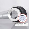 Lupa 10x con escala de medición y iluminación LED