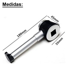 Lupa 10x con escala de medición y iluminación LED