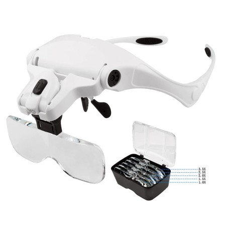 Gafa lupa ajustable con iluminación LED