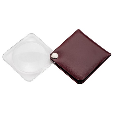 Lupa de bolsillo 3,5x 60mm granate