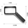 Lupa de mano 3x con batería y iluminación LED 79x46mm.