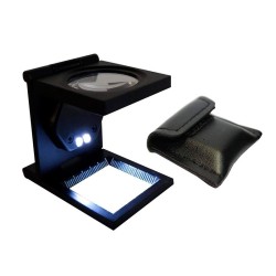Cuenta-hilos 5x con iluminación LED y puntero