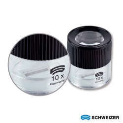 Lupa 10x con escala de precisión Schwezier