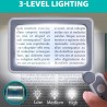 Lupa 2x con iluminación led y batería recargable