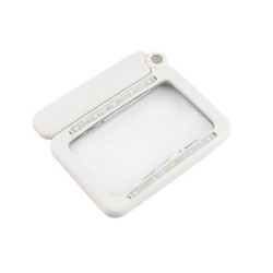 Lupa 2x con iluminación led y batería recargable