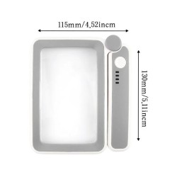 Lupa 2x con iluminación led y batería recargable